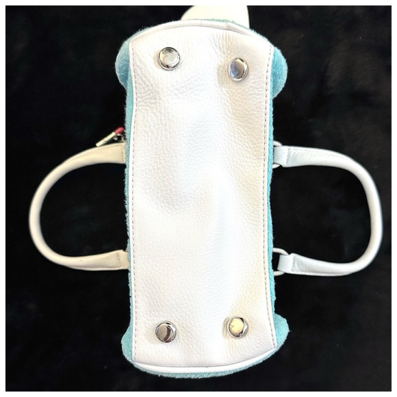 Vintage Juicy Couture Y2K Terry Mini Bowler Bag Purse Mint Green White NEW - Picture 8 of 16